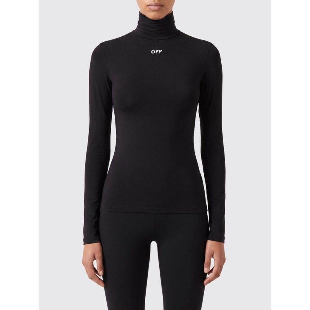 Off-White Logo-Detail Slim-Fit Turtleneck Top In Stretch Technical Fabric